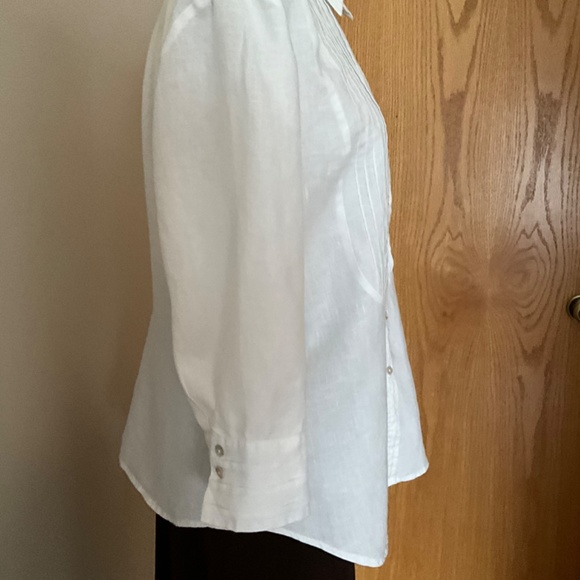Carole Little Size L white Business Casual Blouse - Picture 3 of 7